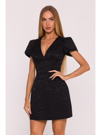M882 Jacquard mini dress - black