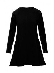 B042 Tunic with a front split - black