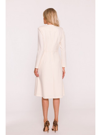 S414 Shift dress with bows - ivory