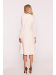 S414 Shift dress with bows - ivory