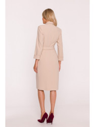 S415 Shirt dress tied at the waist - beige
