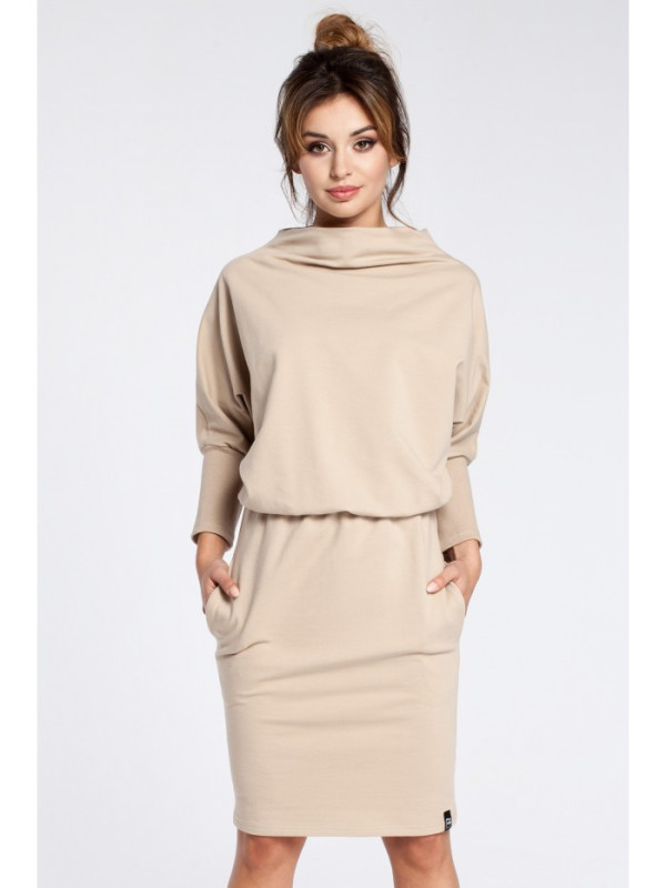 B032 Kimono sleeve dress - beige