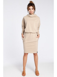 B032 Kimono sleeve dress - beige