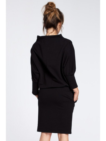 B032 Kimono sleeve dress - black