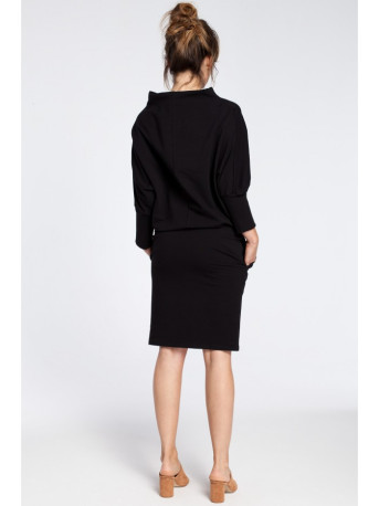 B032 Kimono sleeve dress - black