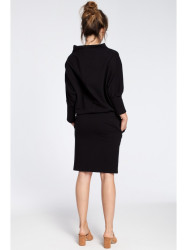 B032 Kimono sleeve dress - black