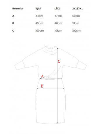 B032 Kimono sleeve dress - navy blue