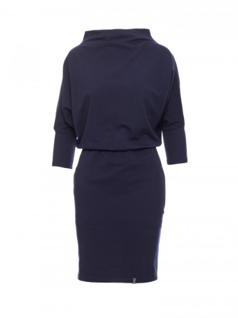 B032 Kimono sleeve dress - navy blue