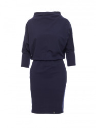 B032 Kimono sleeve dress - navy blue