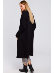 M477 Wide collar asymetric tunic - black