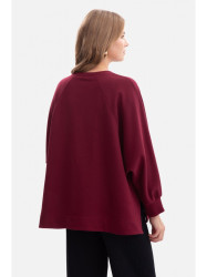 B306 Knit relaxed fit sweatshirt - burgundy