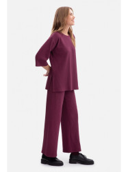 B301 Rib knit top - plum