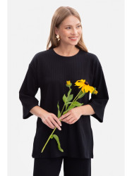 B301 Rib knit top - black