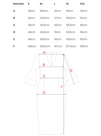 K002 Sheath dress with ruffled sleeves - ocean blue