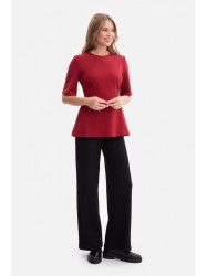 B305 Knit peplum top - maroon