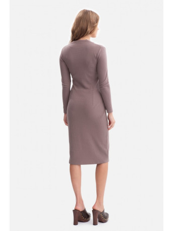 B307 Rib knit pencil dress - cococa