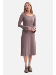 B308 Rib knit midi dress - cocoa