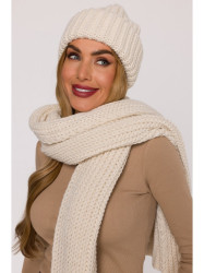 M895 Ribbed beanie - ecru