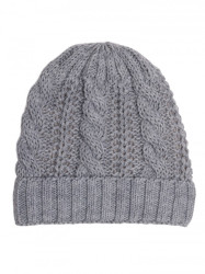 M897 Cable knit beanie - szary