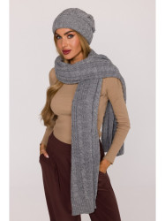M898 Cable knit scarf - grey