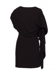 S423 Dress with cape - black
