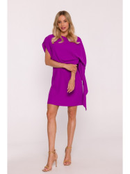 S423 Dress with cape - lavender