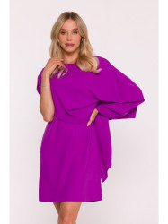 S423 Dress with cape - lavender