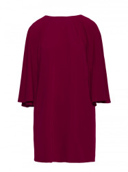 S426 Mini dress with batwing sleeves - maroon
