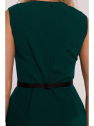 S427 Peplum dress - green