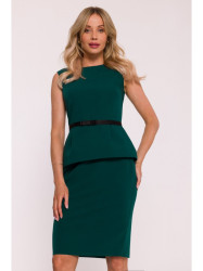 S427 Peplum dress - green