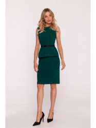 S427 Peplum dress - green