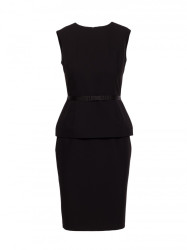 S427 Peplum dress - black