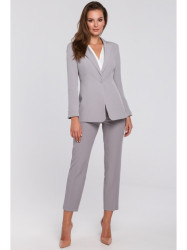 K036 Švarkas su viena apačia - pilkas