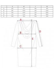 S428 Cowl neckline dress - black