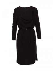 S428 Cowl neckline dress - black