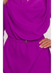 S428 Cowl neckline dress - lavender