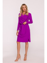 S428 Cowl neckline dress - lavender