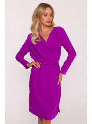 S428 Cowl neckline dress - lavender