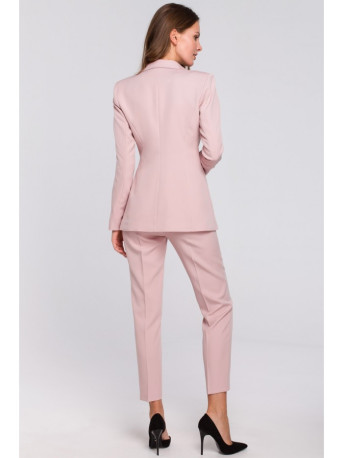 K036 Single buttom blazer - crepe pink