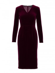 M889 Velvet bodycon dress - maroon