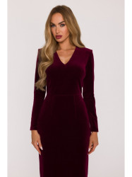 M889 Velvet bodycon dress - maroon