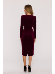 M889 Velvet bodycon dress - maroon