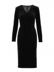 M889 Velvet bodycon dress - black