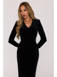 M889 Velvet bodycon dress - black