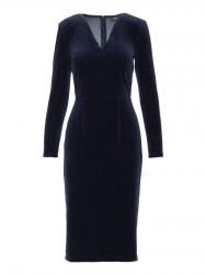M889 Velvet bodycon dress - navy blue