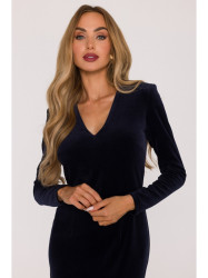 M889 Velvet bodycon dress - navy blue