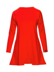 B042 Tunic with a front split - red