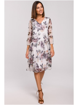 S214 Šifoninė suknelė su nuleistu liemeniu - 1 modelis