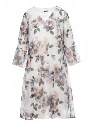 S214 Chiffon dress with drop waist - model 1