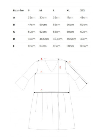 S214 Chiffon dress with drop waist - model 1